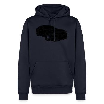 Auto - Männer Premium Bio Hoodie - Navy - Vorne - Nico (187cm)