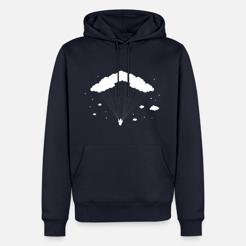 Clouds Sky Diving - Männer Premium Bio Hoodie - Navy