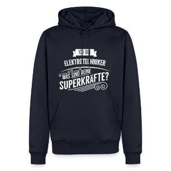 Elektrotechniker - Männer Premium Bio Hoodie - Navy - Vorne - Nico (187cm)