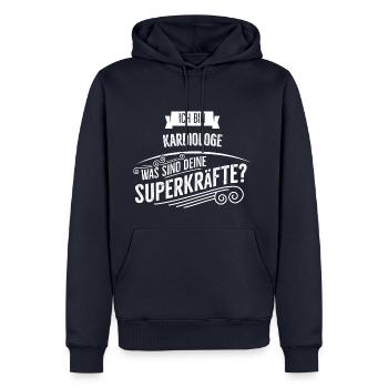 Kardiologe - Männer Premium Bio Hoodie - Navy - Vorne - Nico (187cm)
