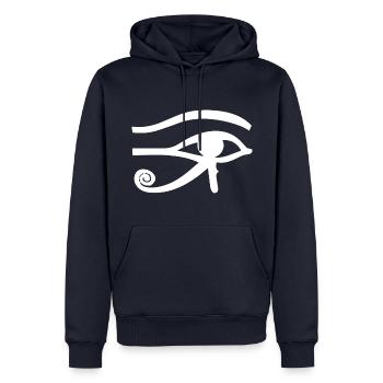 Ra's eye - Men’s Premium Organic Hoodie - navy - Front - Nico (187cm)