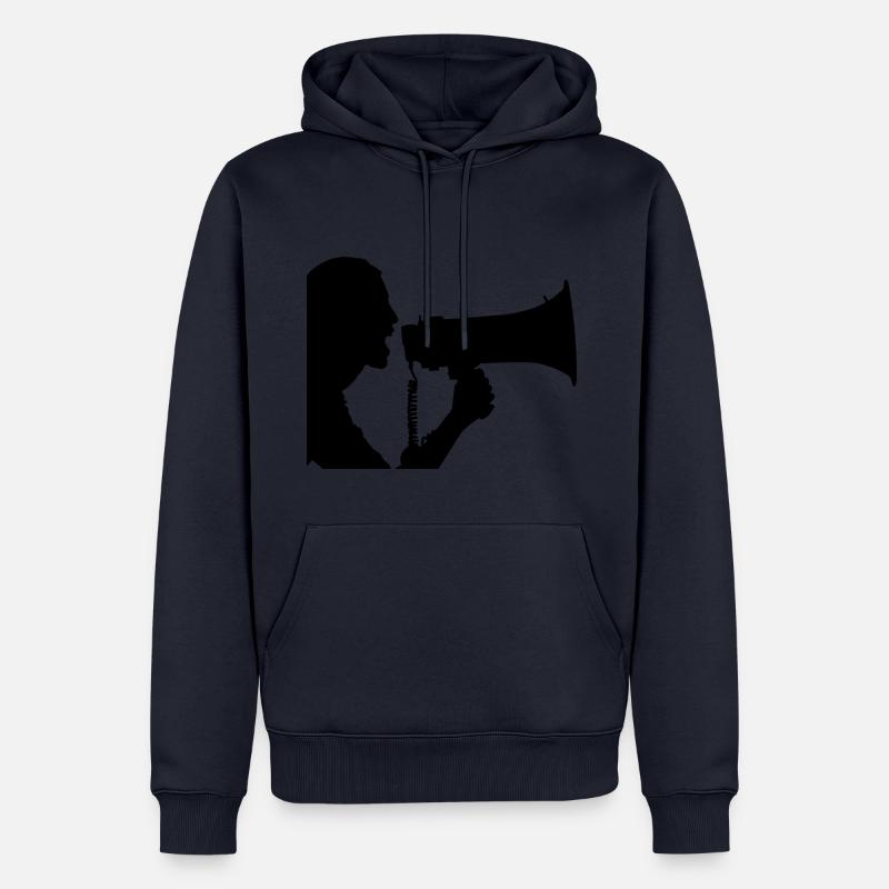 Megaphon - Männer Premium Bio Hoodie - Navy