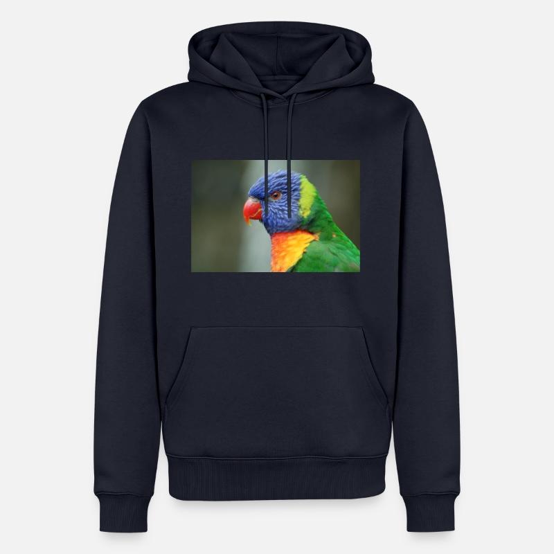 Perroquet de miel aka loris - Sweat à capuche Premium bio Homme - bleu marine