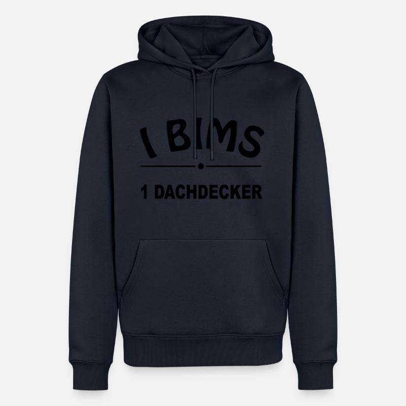I BIMS 1 DACHDECKER - Männer Premium Bio Hoodie - Navy