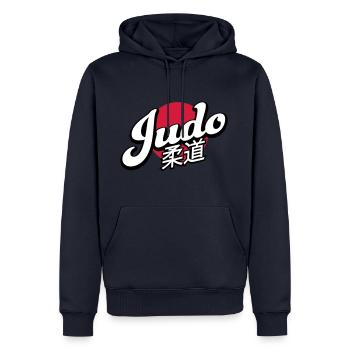 Judo - Männer Premium Bio Hoodie - Navy - Vorne - Nico (187cm)