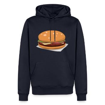 Leckerer Hamburger - Men’s Premium Organic Hoodie - navy - Front - Nico (187cm)