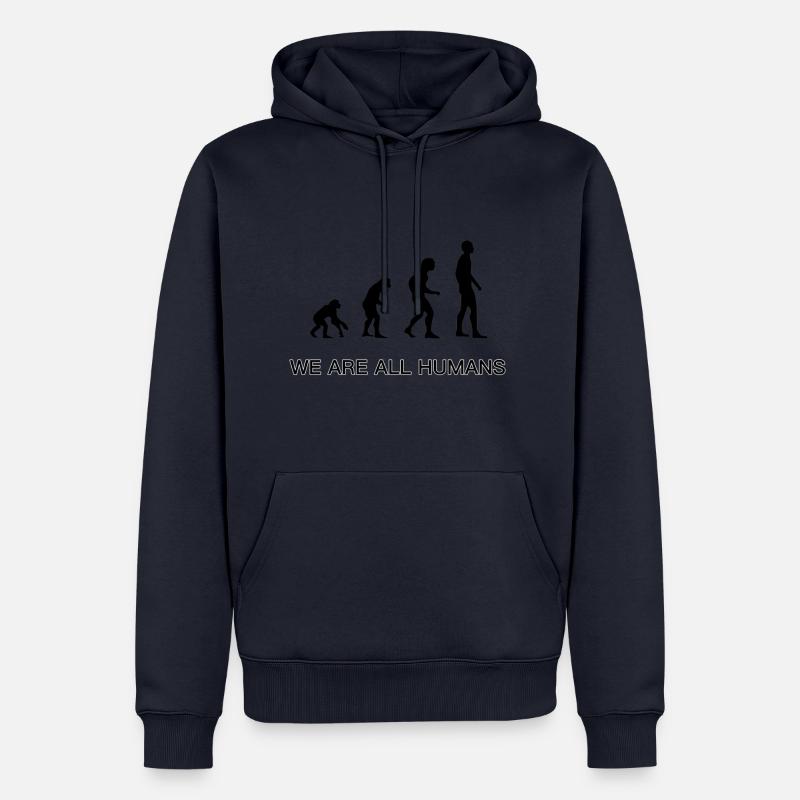 Evolution - Männer Premium Bio Hoodie - Navy