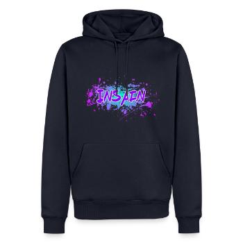Insain - Männer Premium Bio Hoodie - Navy - Vorne - Nico (187cm)