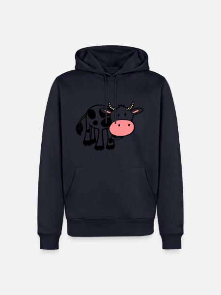cow - Men’s Premium Organic Hoodie - navy