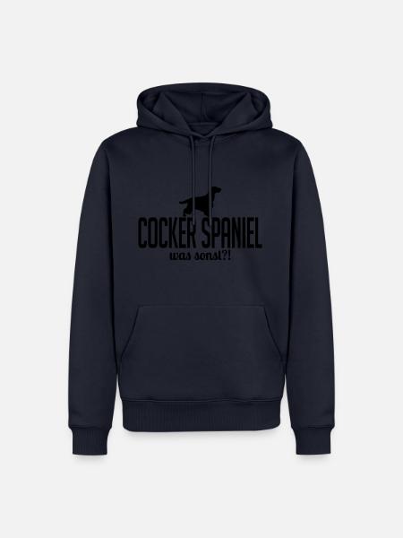 COCKER SPANIEL was sonst - Männer Premium Bio Hoodie - Navy