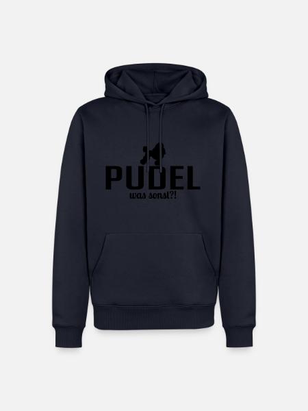 PUDEL was sonst - Männer Premium Bio Hoodie - Navy