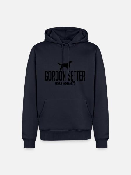 GORDON SETTER was sonst - Männer Premium Bio Hoodie - Navy