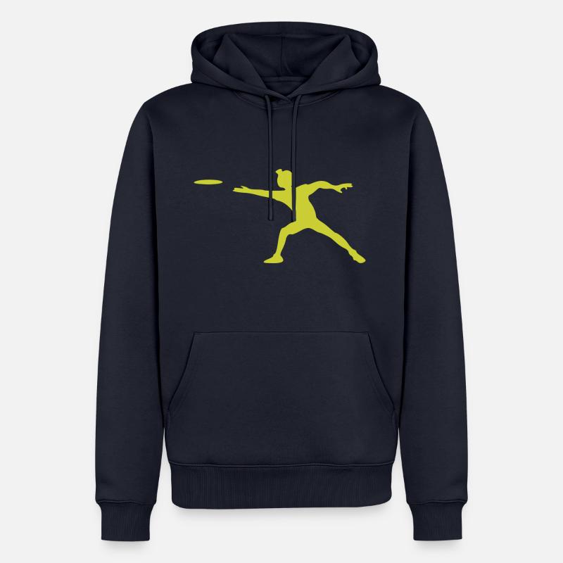 discus diskus diskuswerfer - Männer Premium Bio Hoodie - Navy