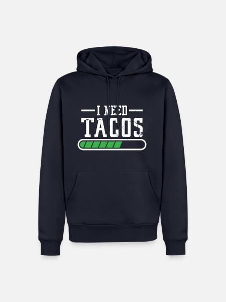 Funny I Needed Tacos - Männer Premium Bio Hoodie - Navy