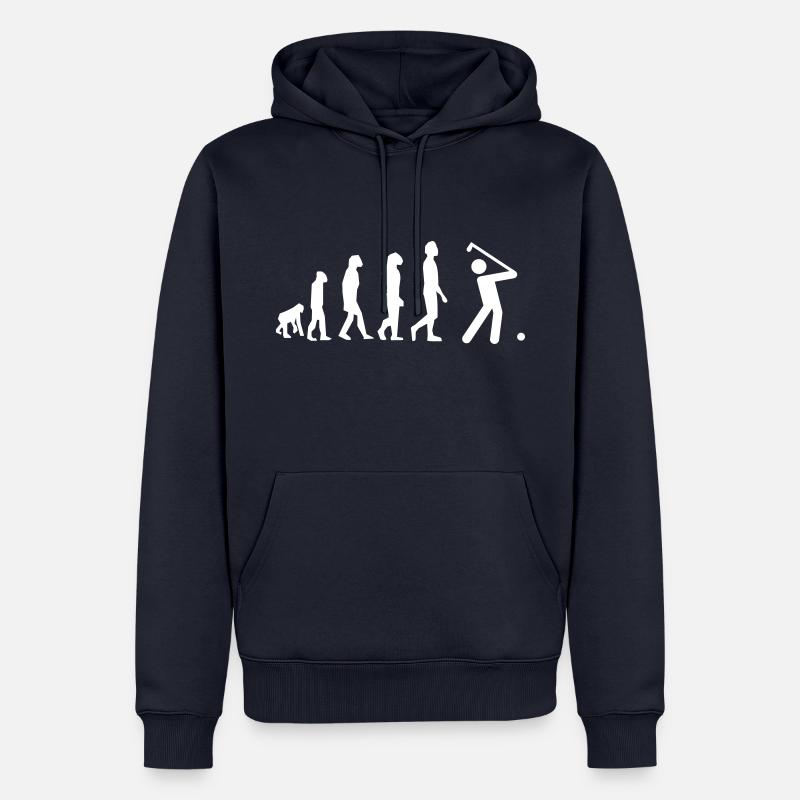 golf evolution - Männer Premium Bio Hoodie - Navy
