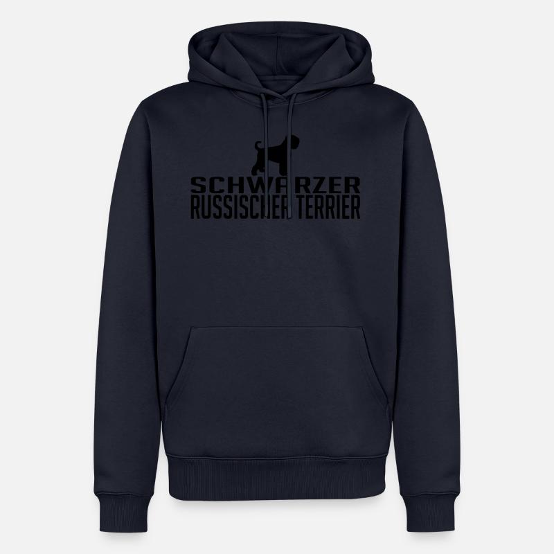 SCHWARZER RUSSISCHER TERRIER Hunderasse Wilsigns - Männer Premium Bio Hoodie - Navy