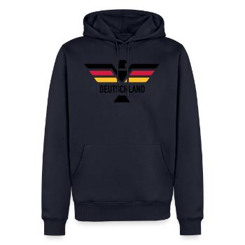 Germany - Men’s Premium Organic Hoodie - navy - Front - Nico (187cm)