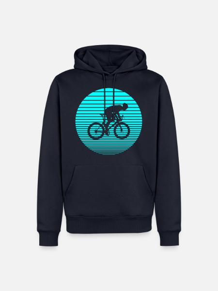 Rennradfahrer - Männer Premium Bio Hoodie - Navy