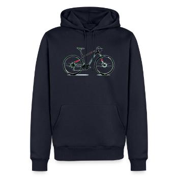 H bike - Men’s Premium Organic Hoodie - navy - Front - Nico (187cm)