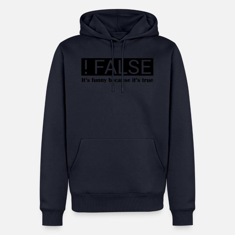 Programmeur blague IT - Sweat à capuche Premium bio Homme - bleu marine