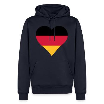 Deutschlandflagge Herform - Männer Premium Bio Hoodie - Navy - Vorne - Nico (187cm)