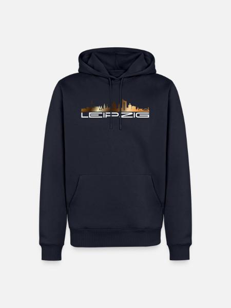 Leipzig Design Motiv Deutschland - Männer Premium Bio Hoodie - Navy