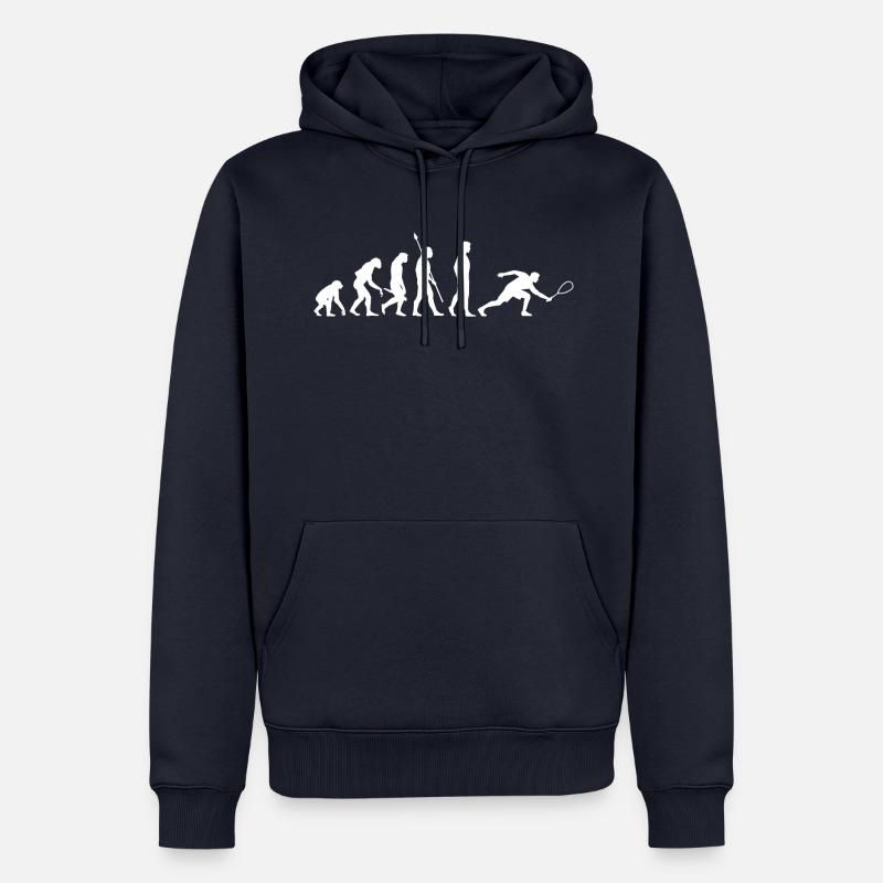 Squash Evolution - Männer Premium Bio Hoodie - Navy