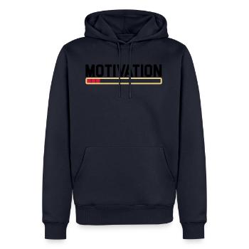 Keine Motivation - Männer Premium Bio Hoodie - Navy - Vorne - Nico (187cm)