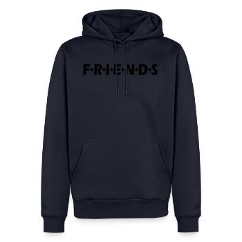 Friends - Männer Premium Bio Hoodie - Navy - Vorne - Nico (187cm)