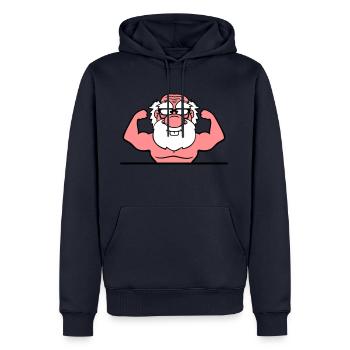 text schreiben rahmen alt opa grossvater hornbrill - Männer Premium Bio Hoodie - Navy - Vorne - Nico (187cm)