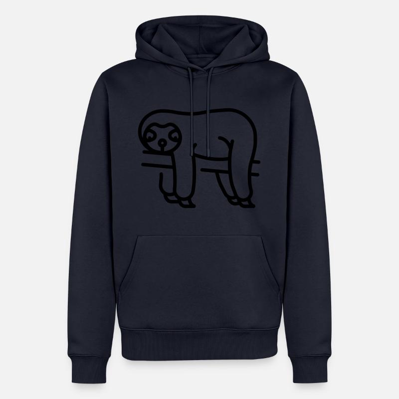 Faultier - Männer Premium Bio Hoodie - Navy