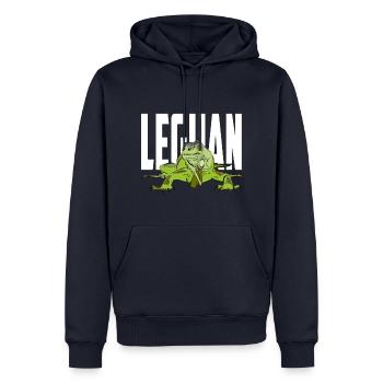 Leguan Iguana - Männer Premium Bio Hoodie - Navy - Vorne - Nico (187cm)