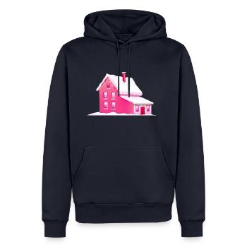 Weihnachten Pink Girlie Frauen Mädchen Geschenk - Männer Premium Bio Hoodie - Navy - Vorne - Nico (187cm)