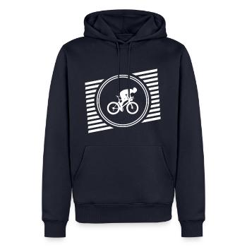 coureur - Sweat à capuche Premium bio Homme - bleu marine - Devant - Nico (187cm)