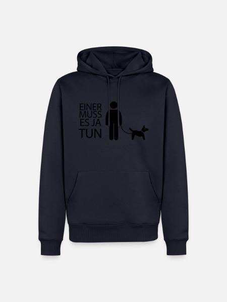 Gassi gehen - Männer Premium Bio Hoodie - Navy