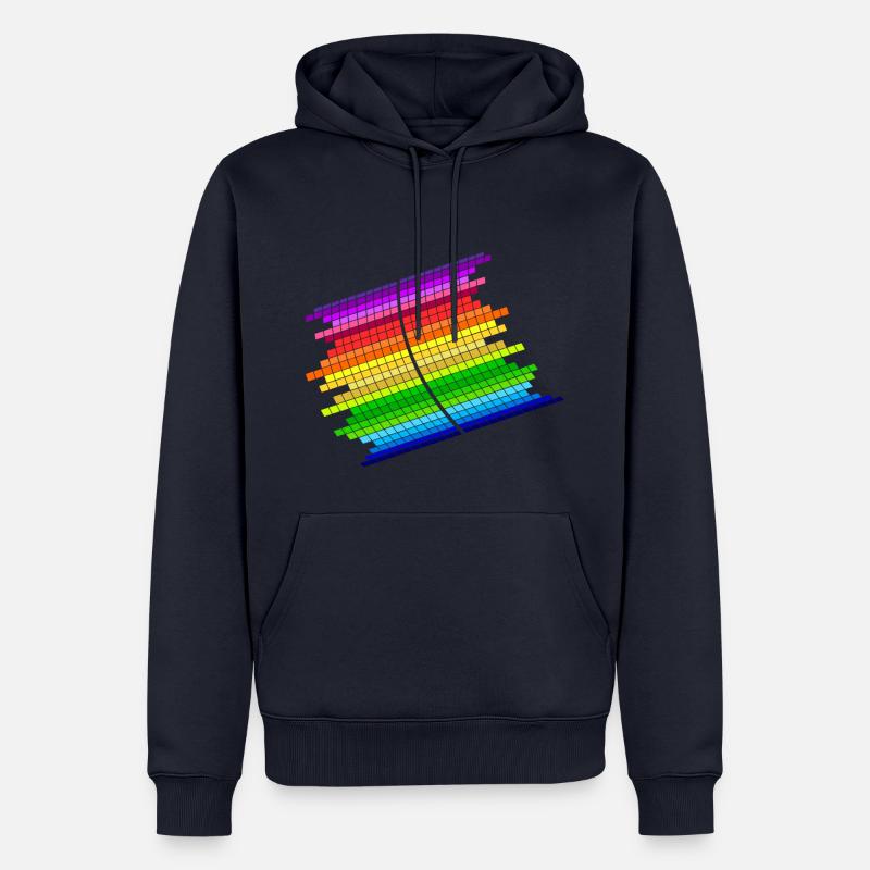 RainBow Equalizer - Sweat à capuche Premium bio Homme - bleu marine