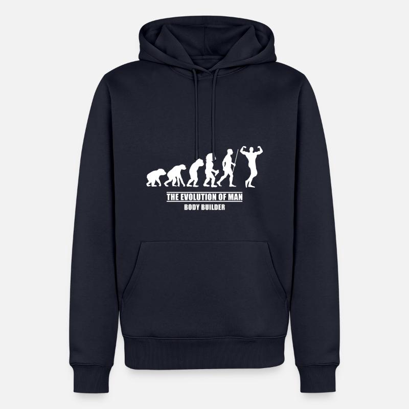 Evolution weight training - Men’s Premium Organic Hoodie - navy