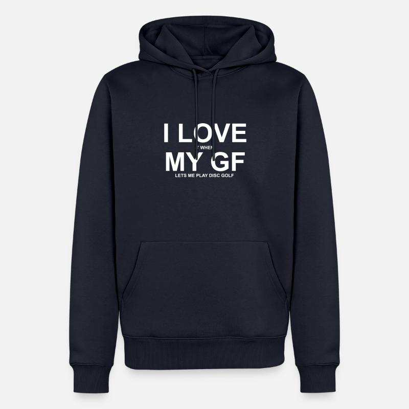 Jouer Disc Golf - Sweat à capuche Premium bio Homme - bleu marine