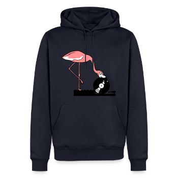 fête de la musique célébrer club disco raccrocher v - Sweat à capuche Premium bio Homme - bleu marine - Devant - Nico (187cm)
