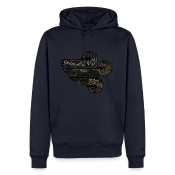 Voyage - Voyage - Sweat à capuche Premium bio Homme - bleu marine - Devant - Nico (187cm)