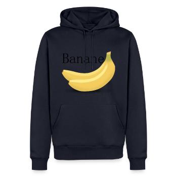 Bananen - Männer Premium Bio Hoodie - Navy - Vorne - Nico (187cm)