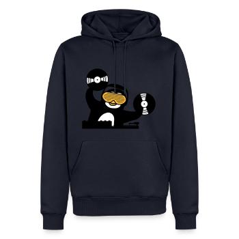 dj musik platte auflegen mischpult club disko ping - Männer Premium Bio Hoodie - Navy - Vorne - Nico (187cm)