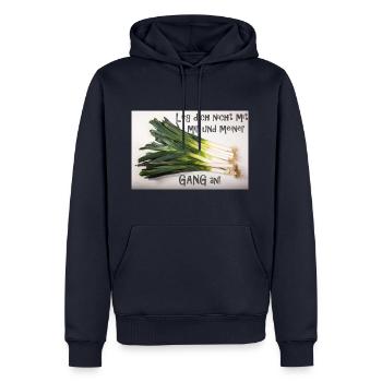 Ne plaisante pas avec moi et mon gang - Sweat à capuche Premium bio Homme - bleu marine - Devant - Nico (187cm)