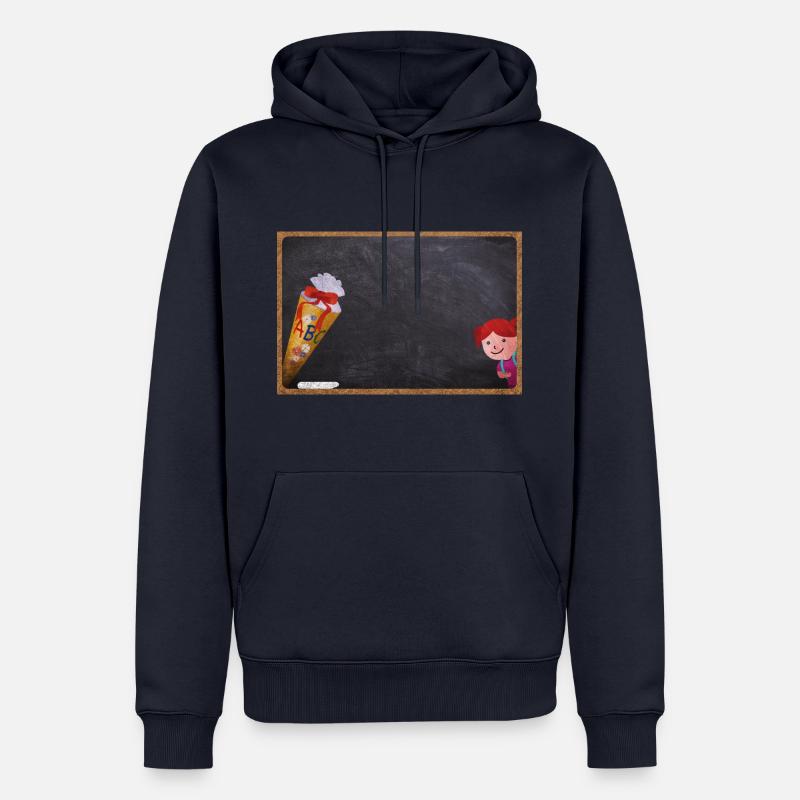 Premier jour d’école - Sweat à capuche Premium bio Homme - bleu marine