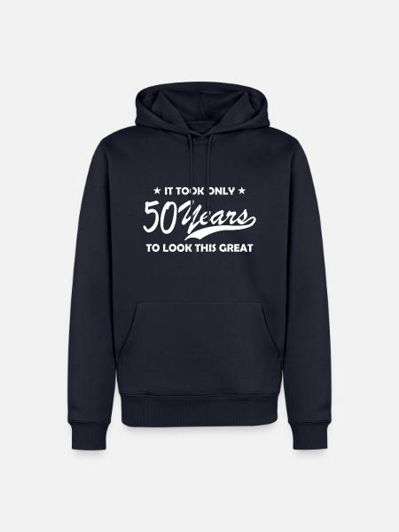 50 years - Männer Premium Bio Hoodie - Navy