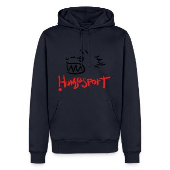 Dog sport black - Men’s Premium Organic Hoodie - navy - Front - Nico (187cm)