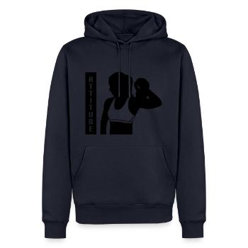 Mrs. Sport - Men’s Premium Organic Hoodie - navy - Front - Nico (187cm)