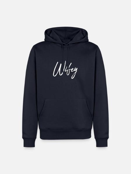 Wifey, Hubby / Geschenk Idee - Männer Premium Bio Hoodie - Navy