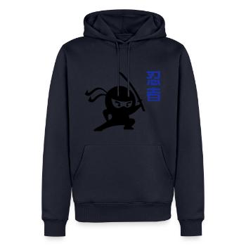 Ninja Samurai japanese cartoon - Männer Premium Bio Hoodie - Navy - Vorne - Nico (187cm)