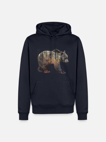 Bär im Wald - Männer Premium Bio Hoodie - Navy